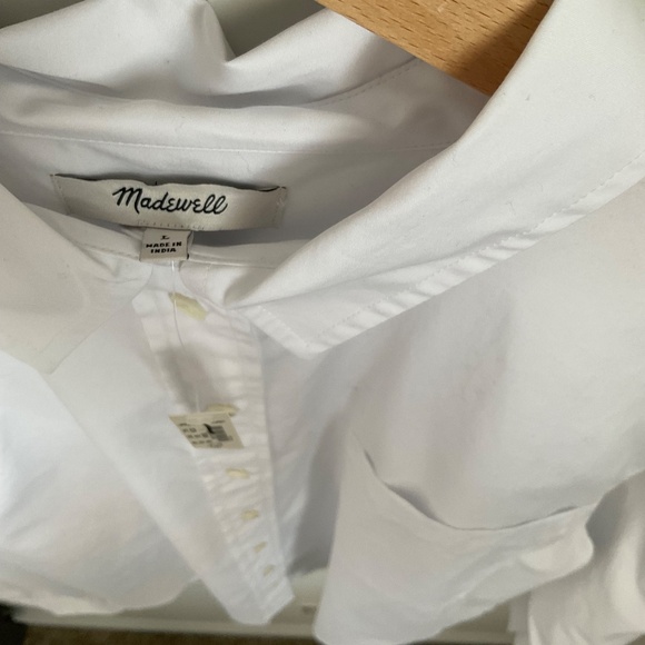 NWT Madewell White Relaxed Button-Up Shirt SZ Various - Picture 16 of 16